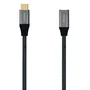 Aisens Cable USB 3.2 Gen2x2 Aluminio USB-C Macho a USB-C Hembra 100W Gris 1m